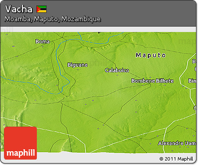 Physical Panoramic Map of Vacha