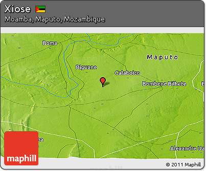 Physical Panoramic Map of Xiose