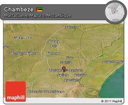 Satellite Panoramic Map of Chambeze
