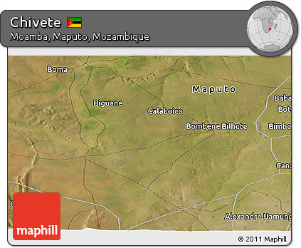Satellite Panoramic Map of Chivete