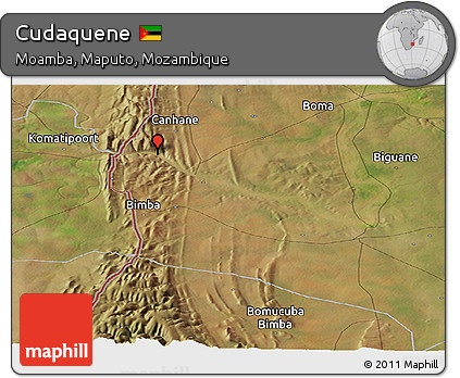 Satellite Panoramic Map of Cudaquene