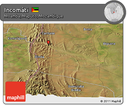Satellite Panoramic Map of Incomáti