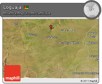Satellite Panoramic Map of Loguaja