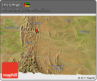 Satellite Panoramic Map of Incomáti