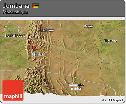 Satellite Panoramic Map of Jombana