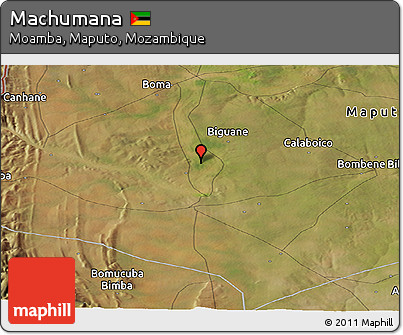 Satellite Panoramic Map of Machumana