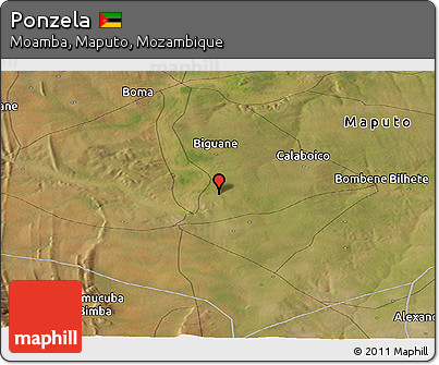 Satellite Panoramic Map of Ponzela
