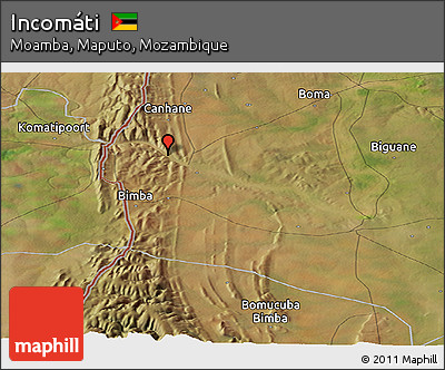 Satellite Panoramic Map of Incomáti