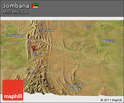 Satellite Panoramic Map of Jombana