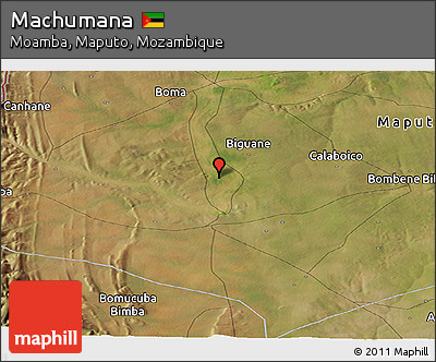 Satellite Panoramic Map of Machumana