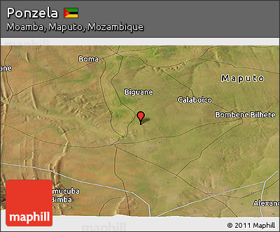 Satellite Panoramic Map of Ponzela