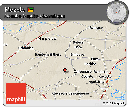 Shaded Relief Panoramic Map of Mezele