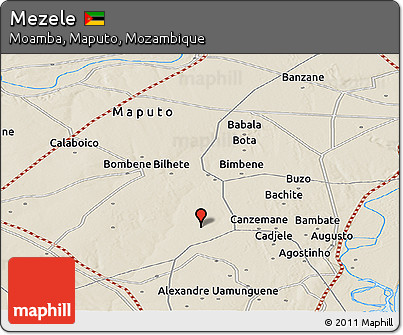 Shaded Relief Panoramic Map of Mezele