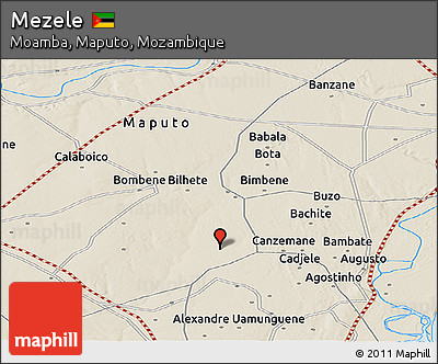 Shaded Relief Panoramic Map of Mezele