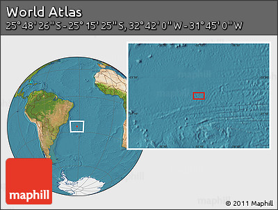 Satellite Location Map of the Area around 25° 31' 56" S, 32° 13' 30" W