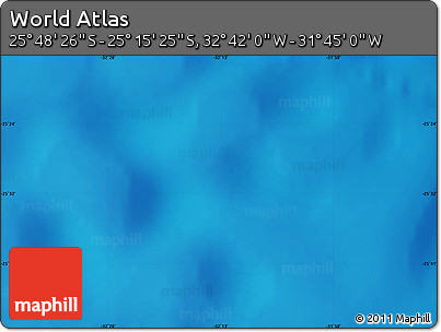 Physical Map of the Area around 25° 31' 56" S, 32° 13' 30" W