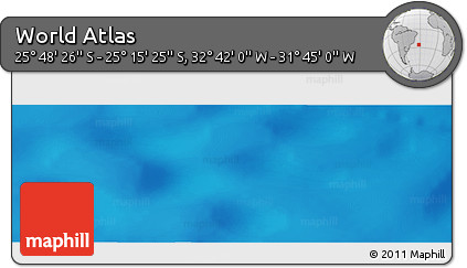 Shaded Relief Panoramic Map of the Area around 25° 31' 56" S, 32° 13' 30" W