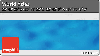 Shaded Relief Panoramic Map of the Area around 25° 31' 56" S, 32° 13' 30" W