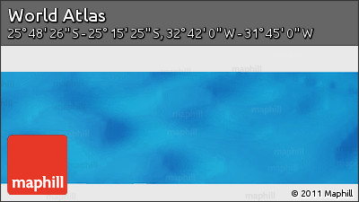 Shaded Relief Panoramic Map of the Area around 25° 31' 56" S, 32° 13' 30" W