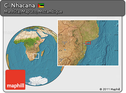 Satellite Location Map of C. Nhacana