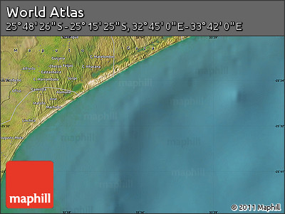 Satellite Map of the Area around 25° 31' 56" S, 33° 13' 30" E
