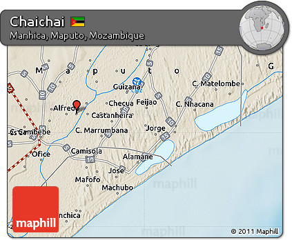 Shaded Relief Map of Chaichai