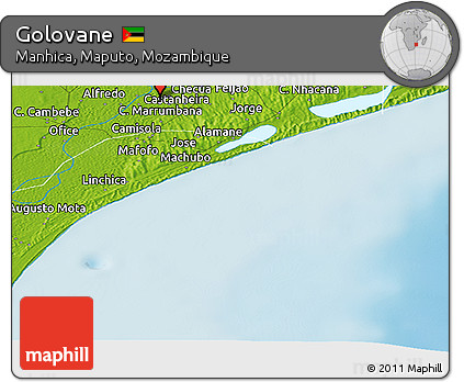 Physical Panoramic Map of Golovane