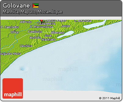Physical Panoramic Map of Golovane