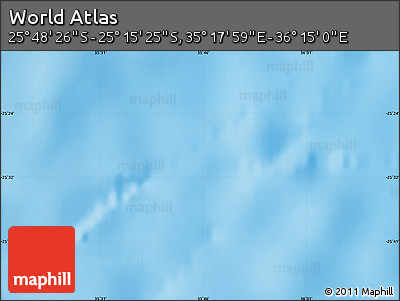 Physical Map of the Area around 25° 31' 56" S, 35° 46' 29" E