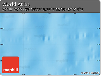 Physical Map of the Area around 25° 31' 56" S, 36° 37' 30" E