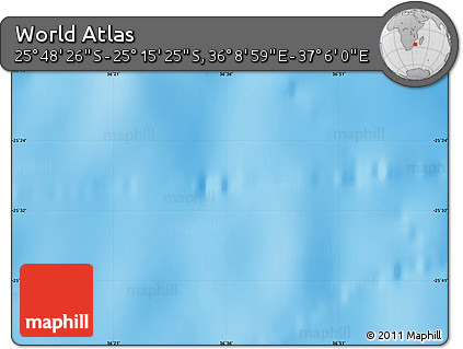 Shaded Relief Map of the Area around 25° 31' 56" S, 36° 37' 30" E