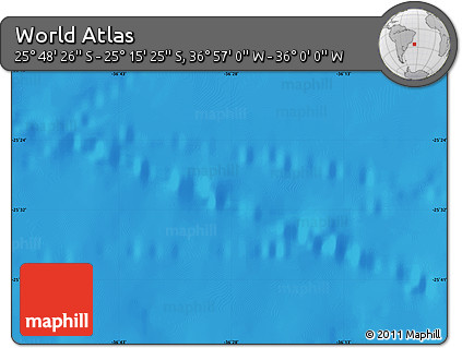 Physical Map of the Area around 25° 31' 56" S, 36° 28' 30" W