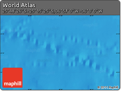 Physical Map of the Area around 25° 31' 56" S, 36° 28' 30" W