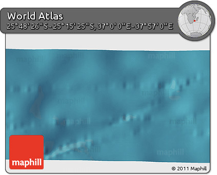 Satellite 3D Map of the Area around 25° 31' 56" S, 37° 28' 30" E