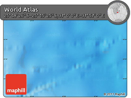 Physical Map of the Area around 25° 31' 56" S, 37° 28' 30" E