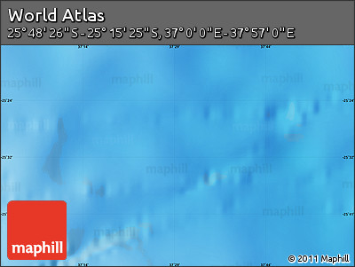 Physical Map of the Area around 25° 31' 56" S, 37° 28' 30" E