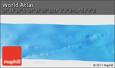 Physical Panoramic Map of the Area around 25° 31' 56" S, 37° 28' 30" E