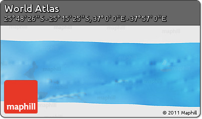 Physical Panoramic Map of the Area around 25° 31' 56" S, 37° 28' 30" E