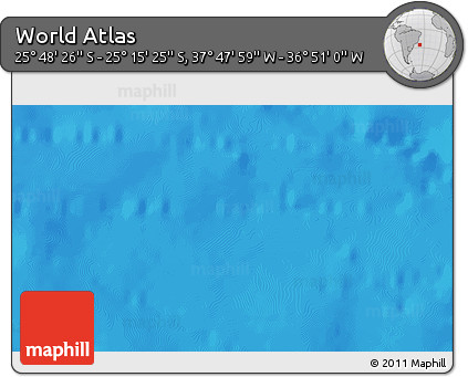 Physical 3D Map of the Area around 25° 31' 56" S, 37° 19' 30" W
