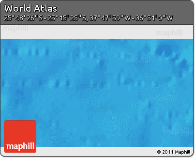 Physical 3D Map of the Area around 25° 31' 56" S, 37° 19' 30" W