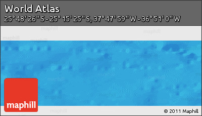 Physical Panoramic Map of the Area around 25° 31' 56" S, 37° 19' 30" W