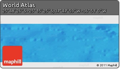 Physical Panoramic Map of the Area around 25° 31' 56" S, 37° 19' 30" W
