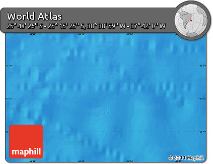 Shaded Relief Map of the Area around 25° 31' 56" S, 38° 10' 29" W