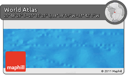 Shaded Relief Panoramic Map of the Area around 25° 31' 56" S, 38° 10' 29" W