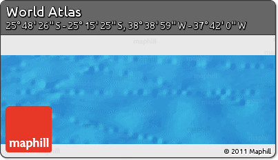 Shaded Relief Panoramic Map of the Area around 25° 31' 56" S, 38° 10' 29" W