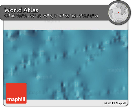 Satellite 3D Map of the Area around 25° 31' 56" S, 3° 19' 30" W