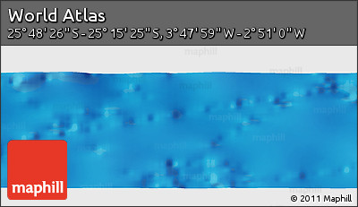 Physical Panoramic Map of the Area around 25° 31' 56" S, 3° 19' 30" W