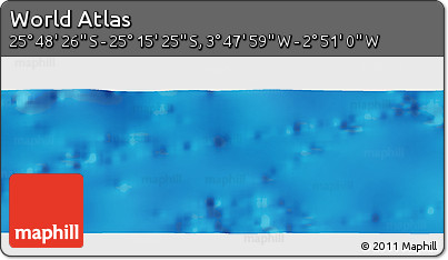 Physical Panoramic Map of the Area around 25° 31' 56" S, 3° 19' 30" W