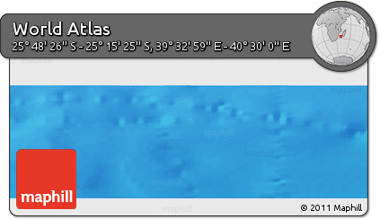 Physical Panoramic Map of the Area around 25° 31' 56" S, 40° 1' 29" E