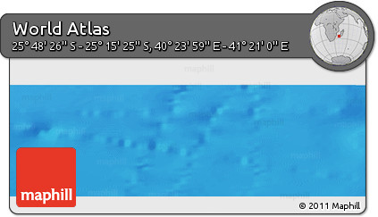 Physical Panoramic Map of the Area around 25° 31' 56" S, 40° 52' 30" E
